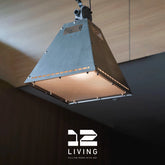12living Industrial Mining Pendant Light – Vintage Metal Hanging Lamp for Home & Café