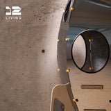 12living Stainless Steel Rocket Climbing Frame with Felt Interior and Birch Wood Legs for Cat