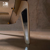 12living Stainless Steel Rocket Climbing Frame with Felt Interior and Birch Wood Legs for Cat