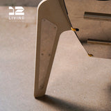 12living Stainless Steel Rocket Climbing Frame with Felt Interior and Birch Wood Legs for Cat