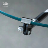 12living Outdoor Umbrella Side Table – Round Patio End Table, Weather-Resistant Metal Frame