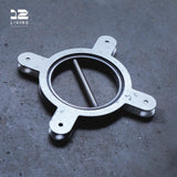 12living Pivot Door Pull Handle – 304 Stainless Steel Modern Hinge for Interior & Glass Doors