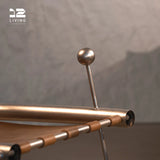 12living Modern Italian Vegetable - Tanned Leather Chair with 304 Textured Stainless Steel Frame