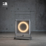 12living Portable Box-Style Floor Lamp with Handle – Industrial Minimalist Lighting