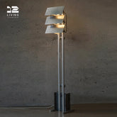 12living Tri-Fold Industrial Floor Lamp – 304 Stainless Steel & Aluminum Frame