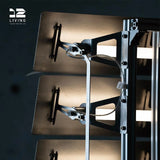 12living Tri-Fold Industrial Floor Lamp – 304 Stainless Steel & Aluminum Frame