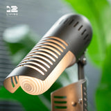 12living Adjustable Industrial Pelican Lamp – 3D Printed Shade, Vintage Style Table Light