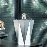 XLINESPACE Modern Industrial Metal Side Table,Geometric Designer End Table for Living Room or Office