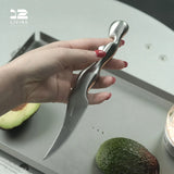 12living Arcta Blade 01 – Art-Inspired Fruit Knife with Stand, Decorative Peeler for Kitchen & Gift