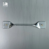 12living Vintage Industrial Wall Shelf – Twisted Aluminum Panel with Brass Hooks,Decorative Storage Display Rack