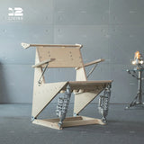 12living Nordic Style Shock-Absorbing Gaming Chair with Marine Board and Wood Design