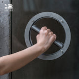 12living 304 Stainless Steel 360° Rotating Glass Door Handle – Industrial Style, Indoor & Outdoor Use