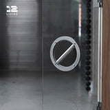 12living 304 Stainless Steel 360° Rotating Glass Door Handle – Industrial Style, Indoor & Outdoor Use