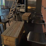 12living Foldable Wall-Mounted Industrial Chair – Vintage Minimalist Design for Dining & Outdoor Use