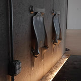 12living Foldable Wall-Mounted Industrial Chair – Vintage Minimalist Design for Dining & Outdoor Use