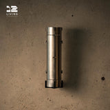 12living Wall Lamp Candle Holder – Gothic Industrial Metal Sconce for Pillar or LED Candles