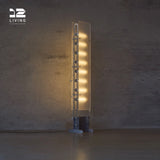 12living Modern Floor Lamp with 360° LED Tubes - 48W, 304 Stainless Steel & Cast Iron Structure