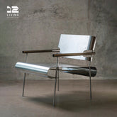 12living Modern Stainless Steel Frame Sofa – Minimalist Lounge Seating for Living Room or Office