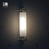 12living 304 Stainless Steel & 3mm Sandblasted Acrylic 3000K Indoor Wall Sconce – Sleek Modern Design