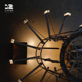 12living Industrial Pendant Light – Brushed Stainless Steel Hanging Lamp for Kitchen, Dining Room, Loft & Bar