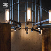 12living Industrial Pendant Light – Brushed Stainless Steel Hanging Lamp for Kitchen, Dining Room, Loft & Bar