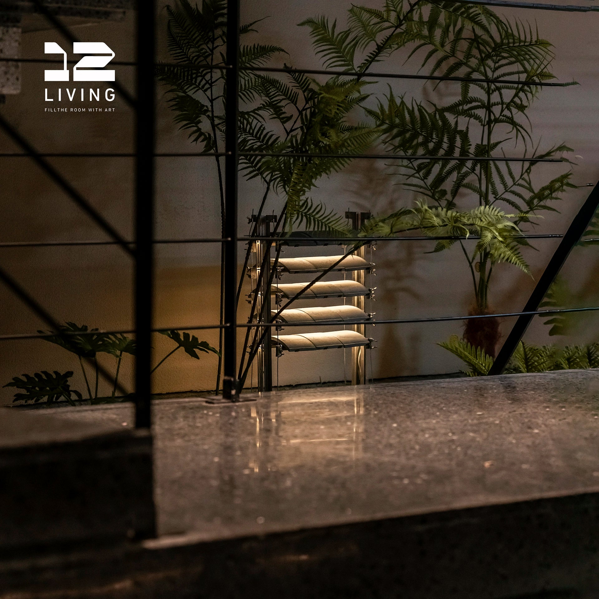 12living Eaves Floor Lamp – Modern Architectural Design with Soft Ambient Lighting