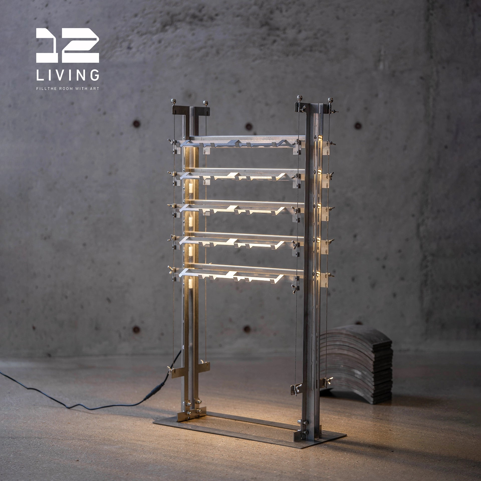 12living Eaves Floor Lamp – Modern Architectural Design with Soft Ambient Lighting