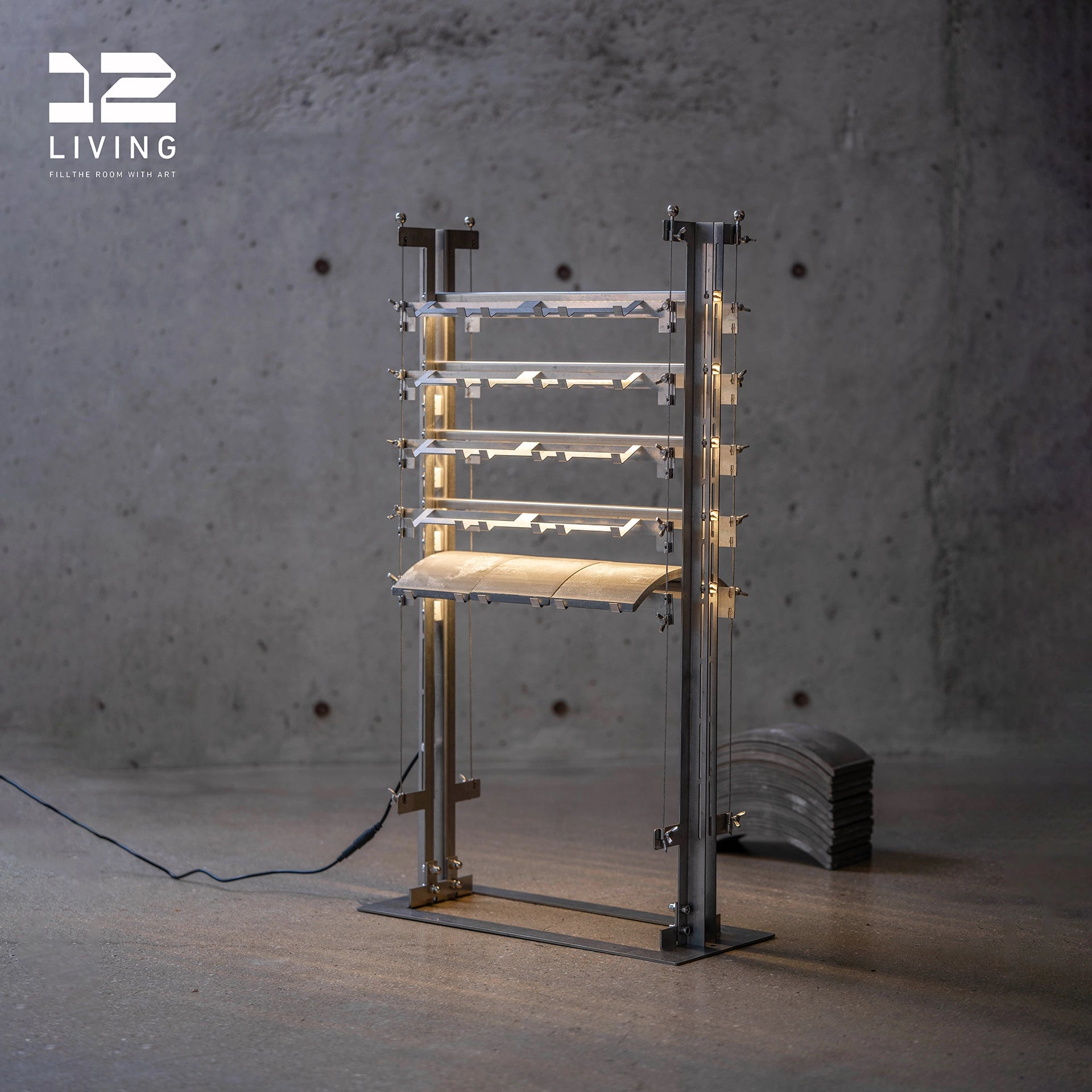 12living Eaves Floor Lamp – Modern Architectural Design with Soft Ambient Lighting