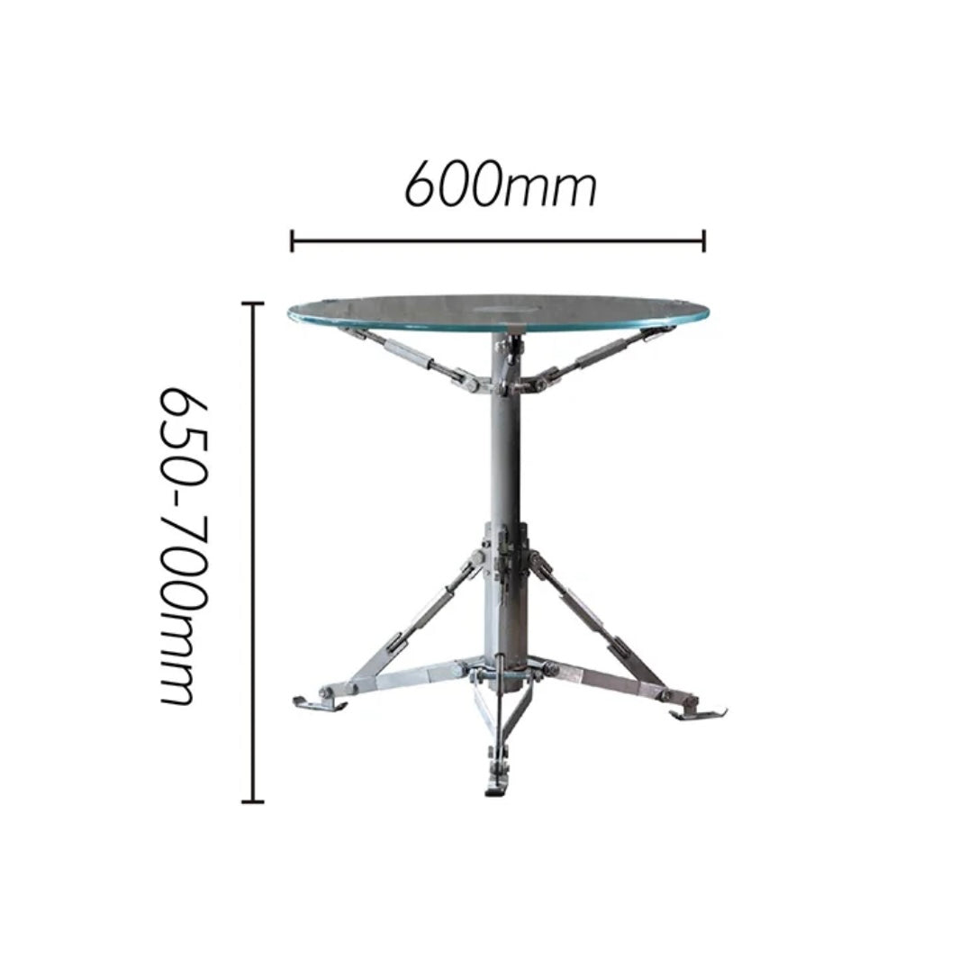 12living Outdoor Umbrella Side Table – Round Patio End Table, Weather-Resistant Metal Frame