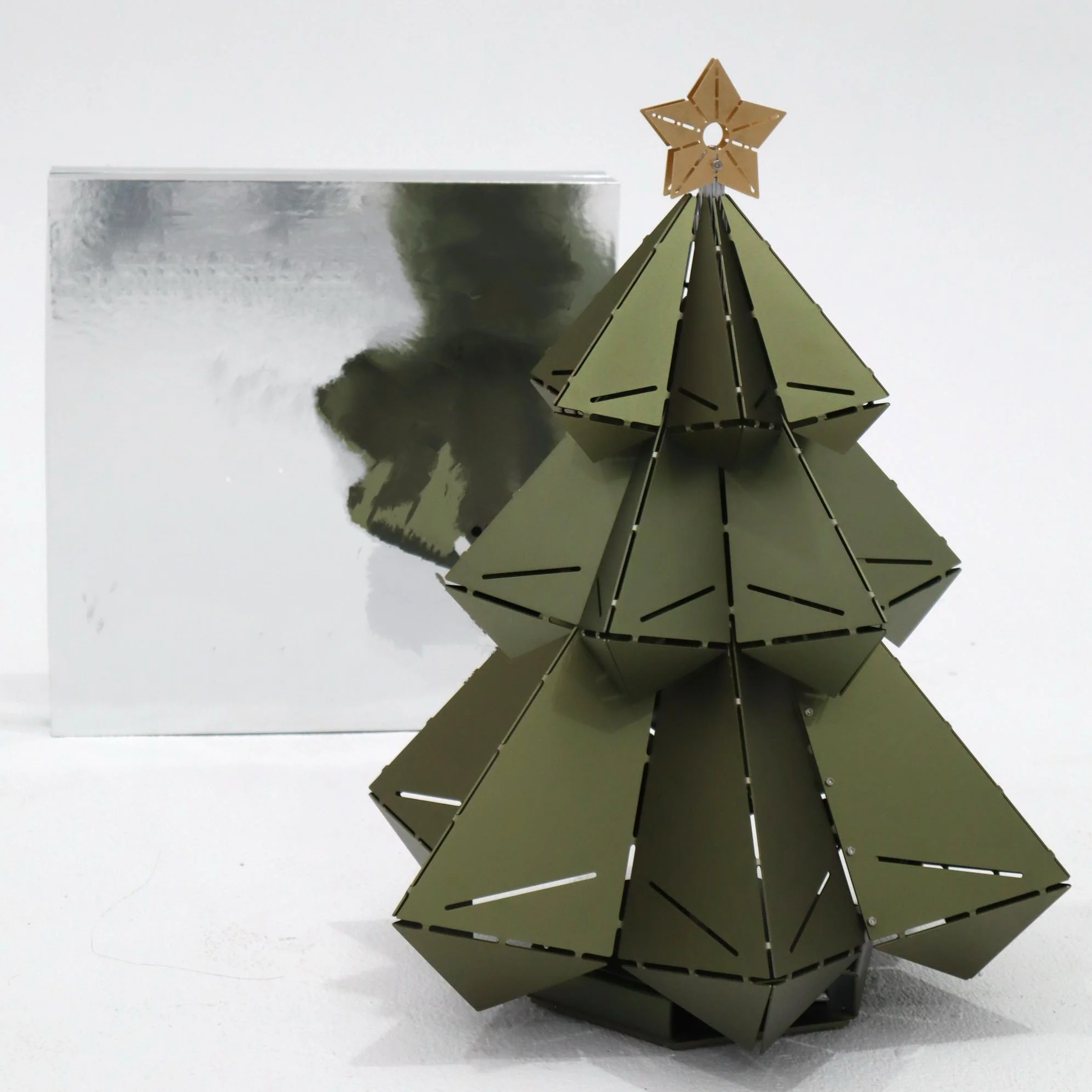 12living Modern Metal Tree Ambient Light,Handmade Designer Light with 3-Color Ambiance Modes