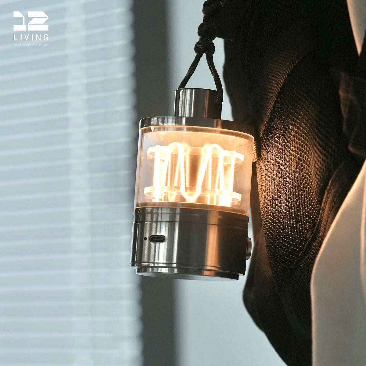 12living Outdoor Camping Decorative Mood Lamp – Creative Touch Lamp, Rechargeable, Dimmable Night Light for Home & Outdoors