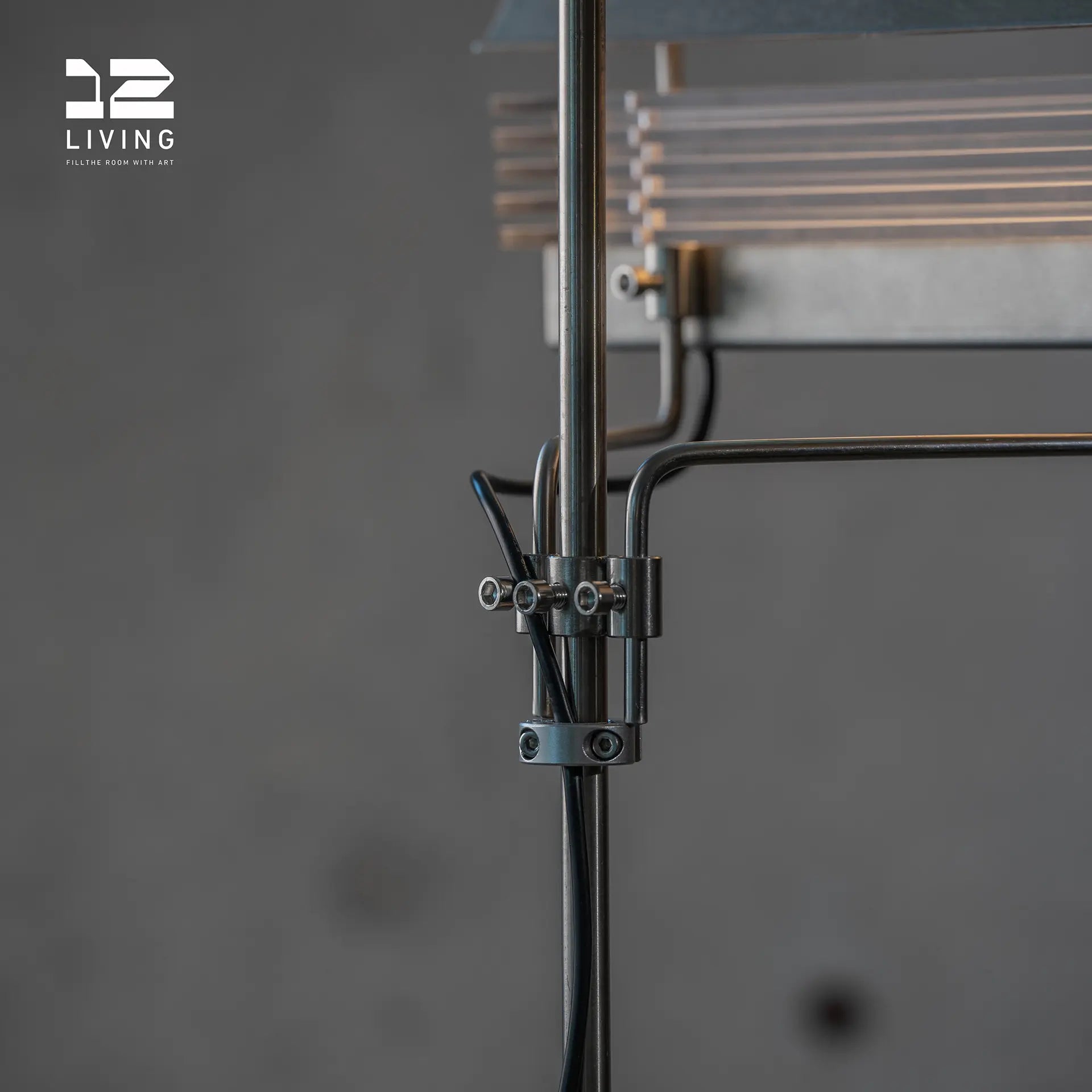 12living Modern Floor Lamp with Oriental Aesthetic – Minimalist Design in 304 Stainless Steel and Acrylic