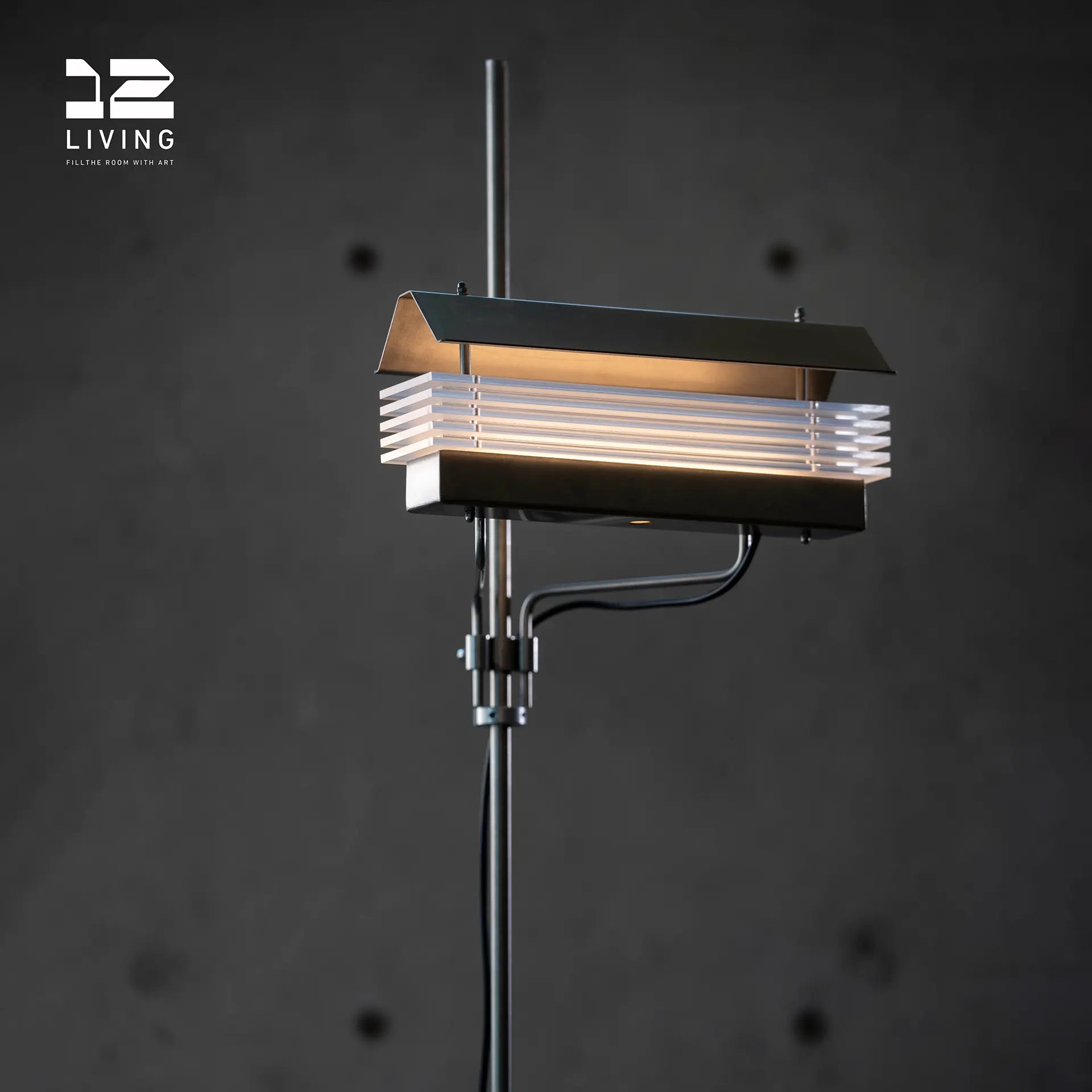 12living Modern Floor Lamp with Oriental Aesthetic – Minimalist Design in 304 Stainless Steel and Acrylic