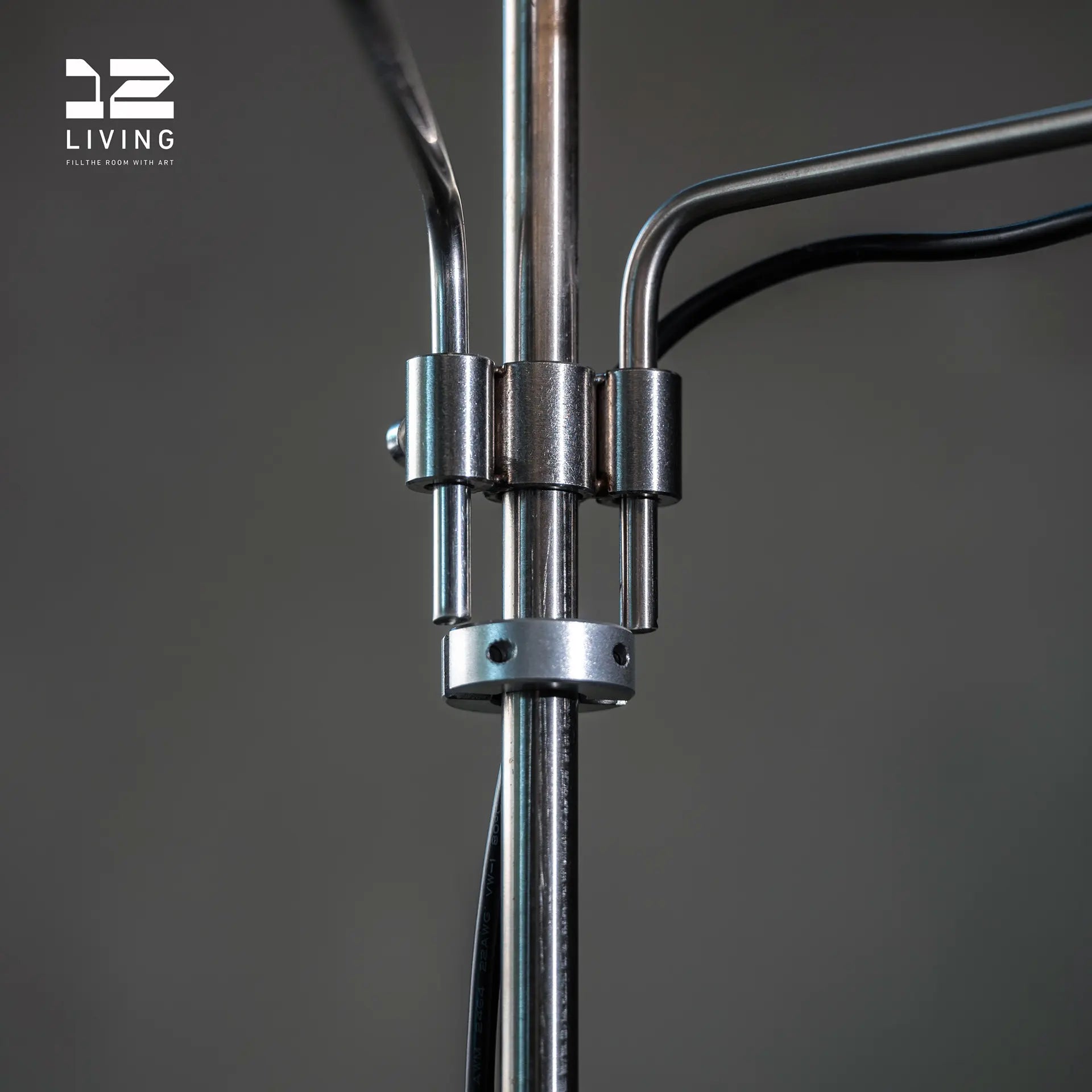 12living Modern Floor Lamp with Oriental Aesthetic – Minimalist Design in 304 Stainless Steel and Acrylic