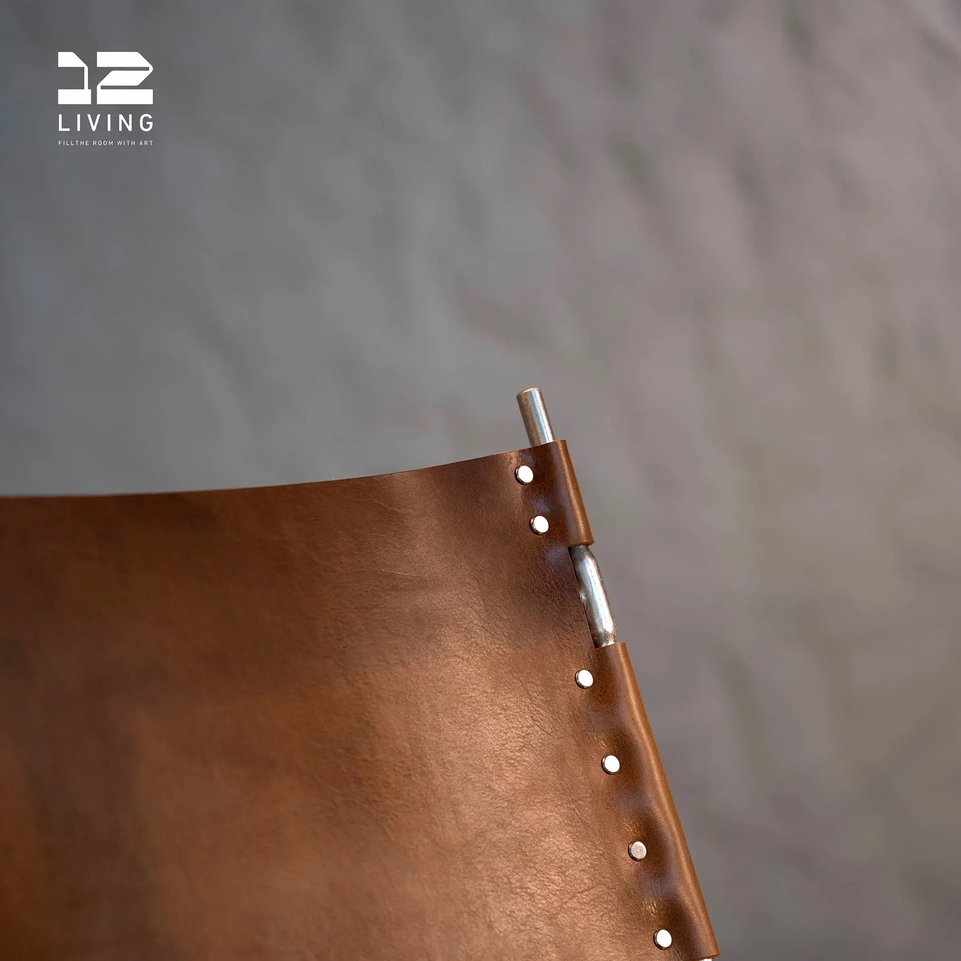 12living Modern Italian Vegetable - Tanned Leather Chair with 304 Textured Stainless Steel Frame