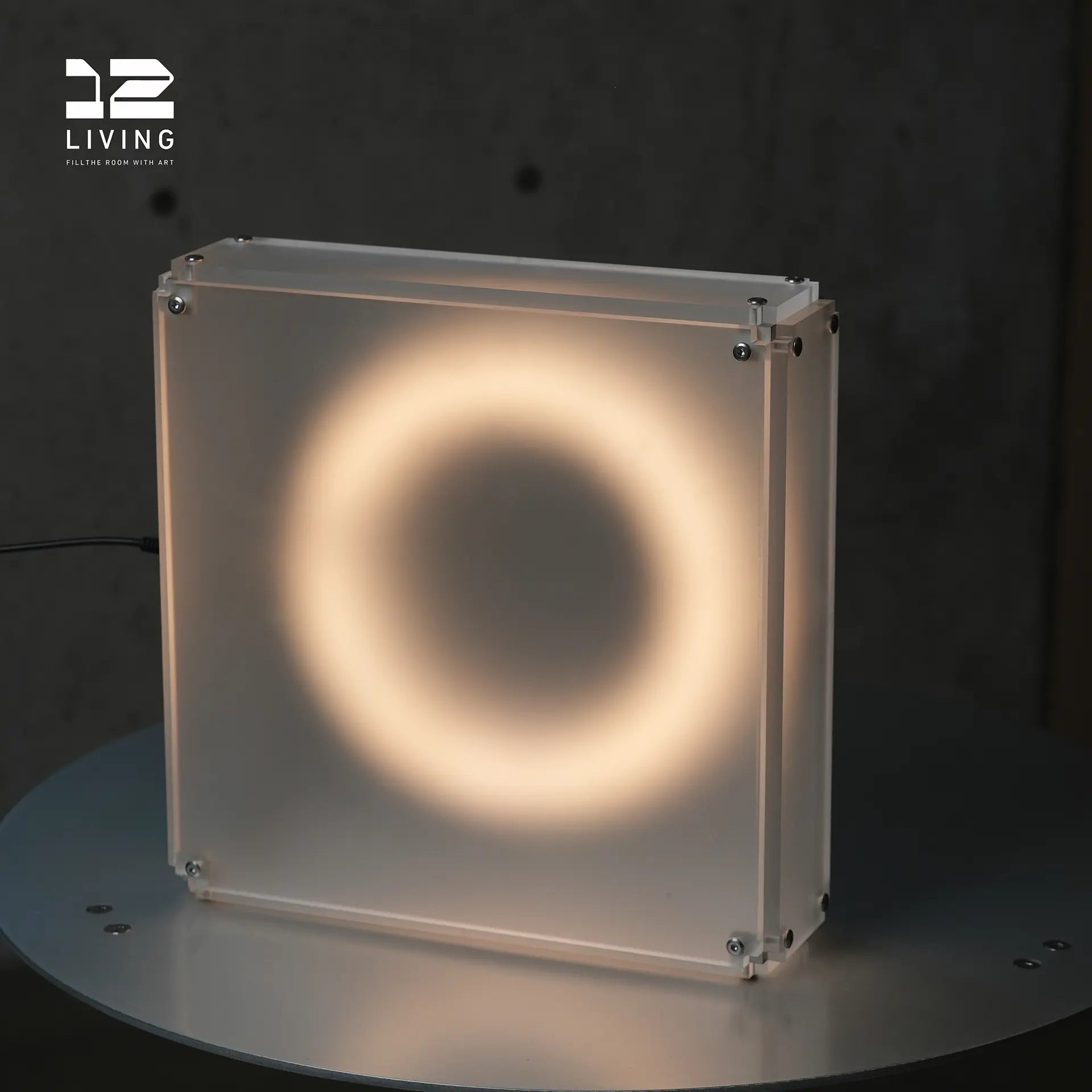 12living Modern Bedroom LED Floor Lamp - 8mm Double - Sided Frosted Acrylic, 15W