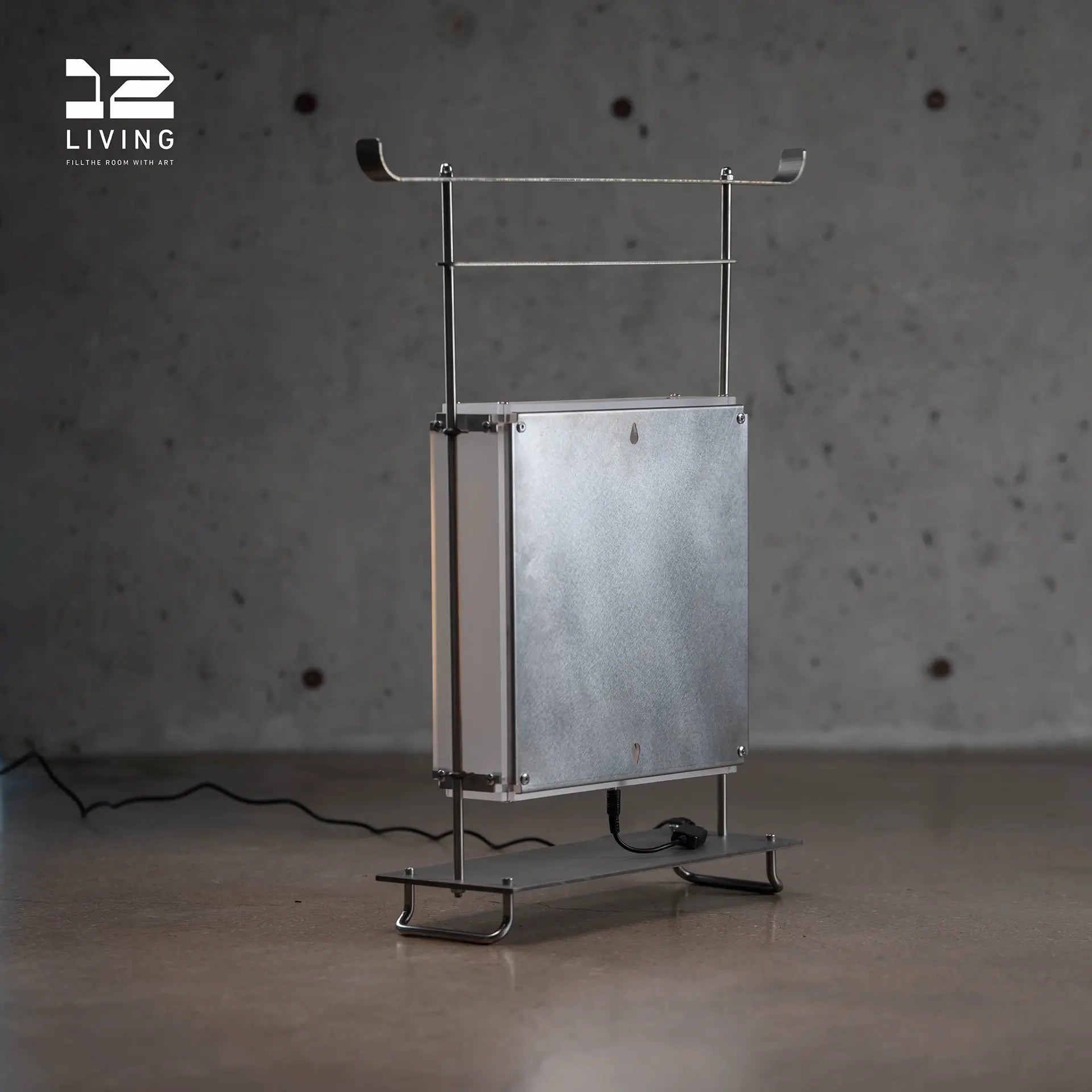 12living Portable Box-Style Floor Lamp with Handle – Industrial Minimalist Lighting