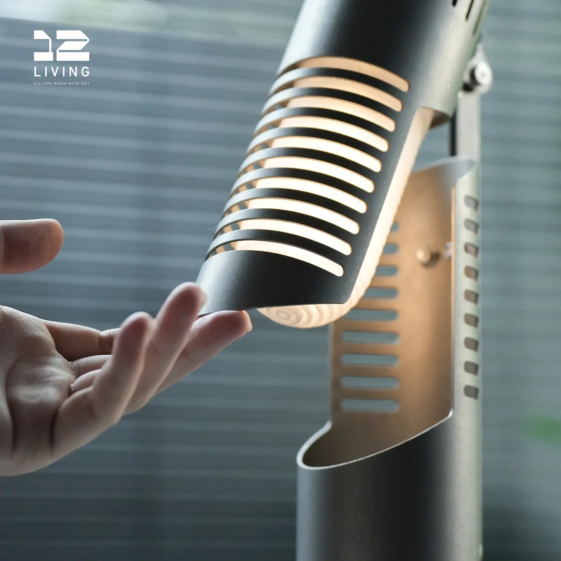 12living Adjustable Industrial Pelican Lamp – 3D Printed Shade, Vintage Style Table Light