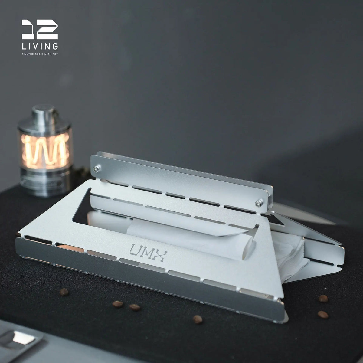 12living Handcrafted Industrial Metal Tissue Box,Designer Steel Holder for Home or Office