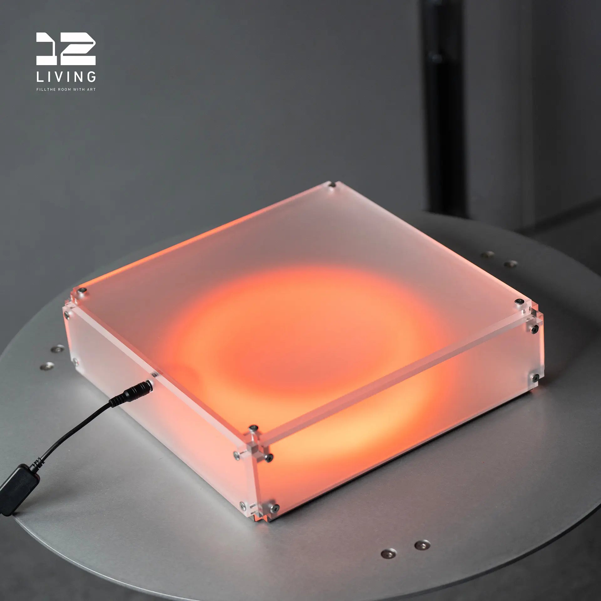 12living Portable Box-Style Floor Lamp with Handle – Industrial Minimalist Lighting