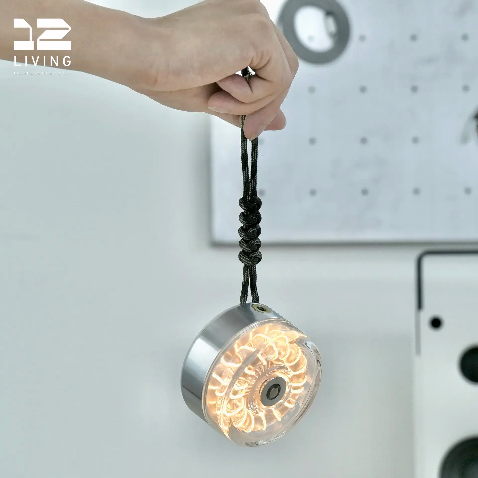 12living Creative Outdoor Camping LED Lamp - Rechargeable, Dimmable Mood Light & Night Light for Garden, Patio, and Outdoor Décor