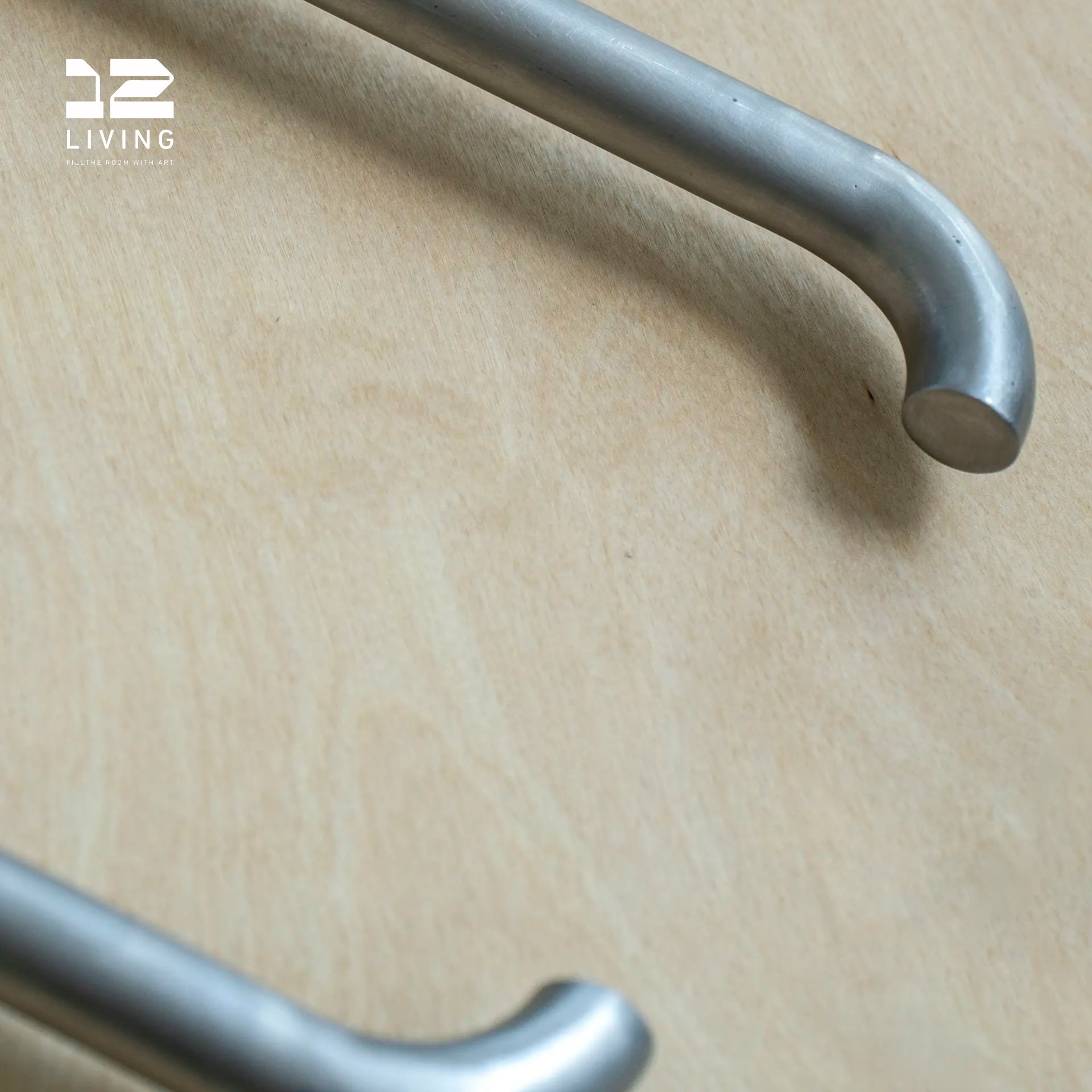 12living Pair of Stainless Steel Door Handles – Vibration Finish, Anti-Fingerprint