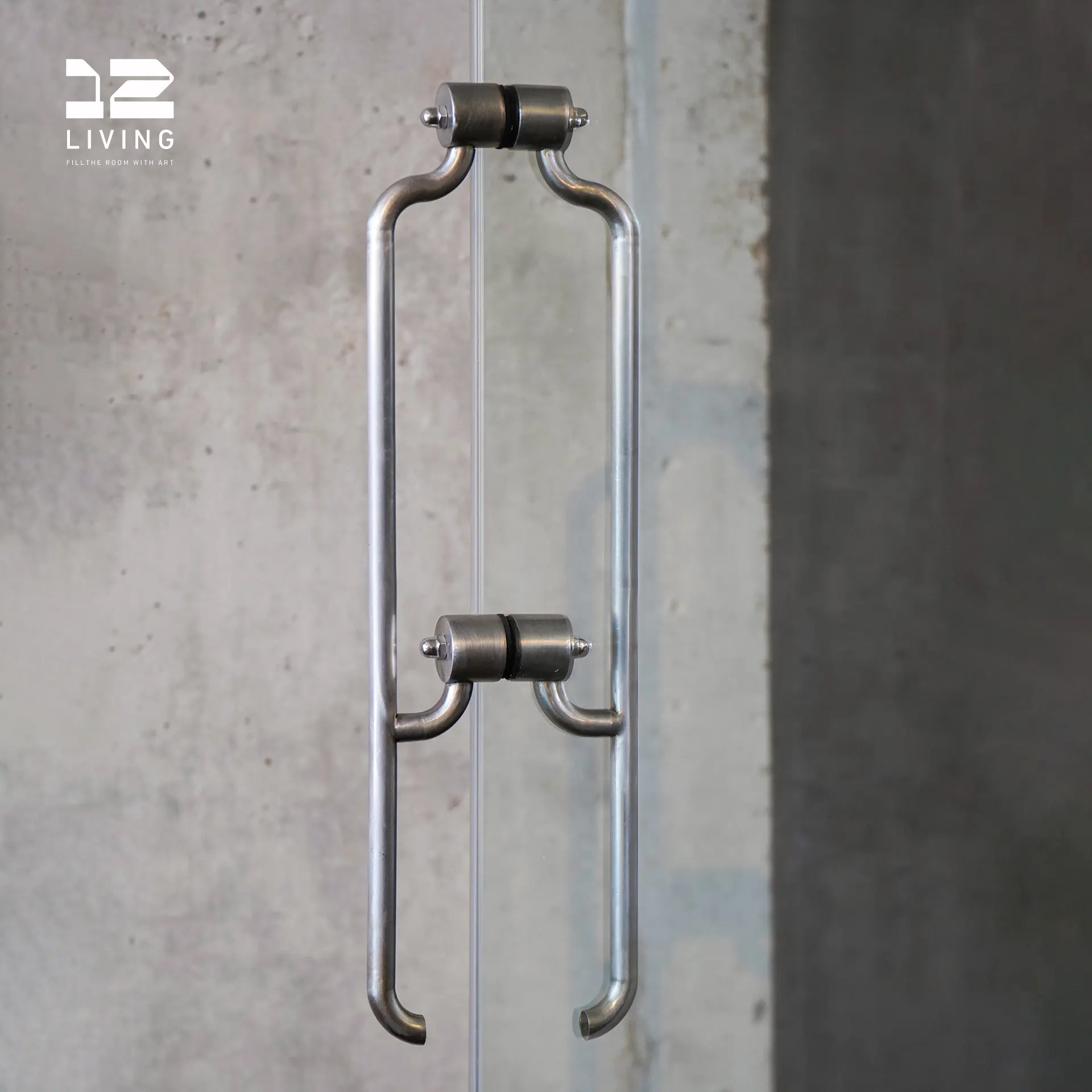 12living Pair of Stainless Steel Door Handles – Vibration Finish, Anti-Fingerprint