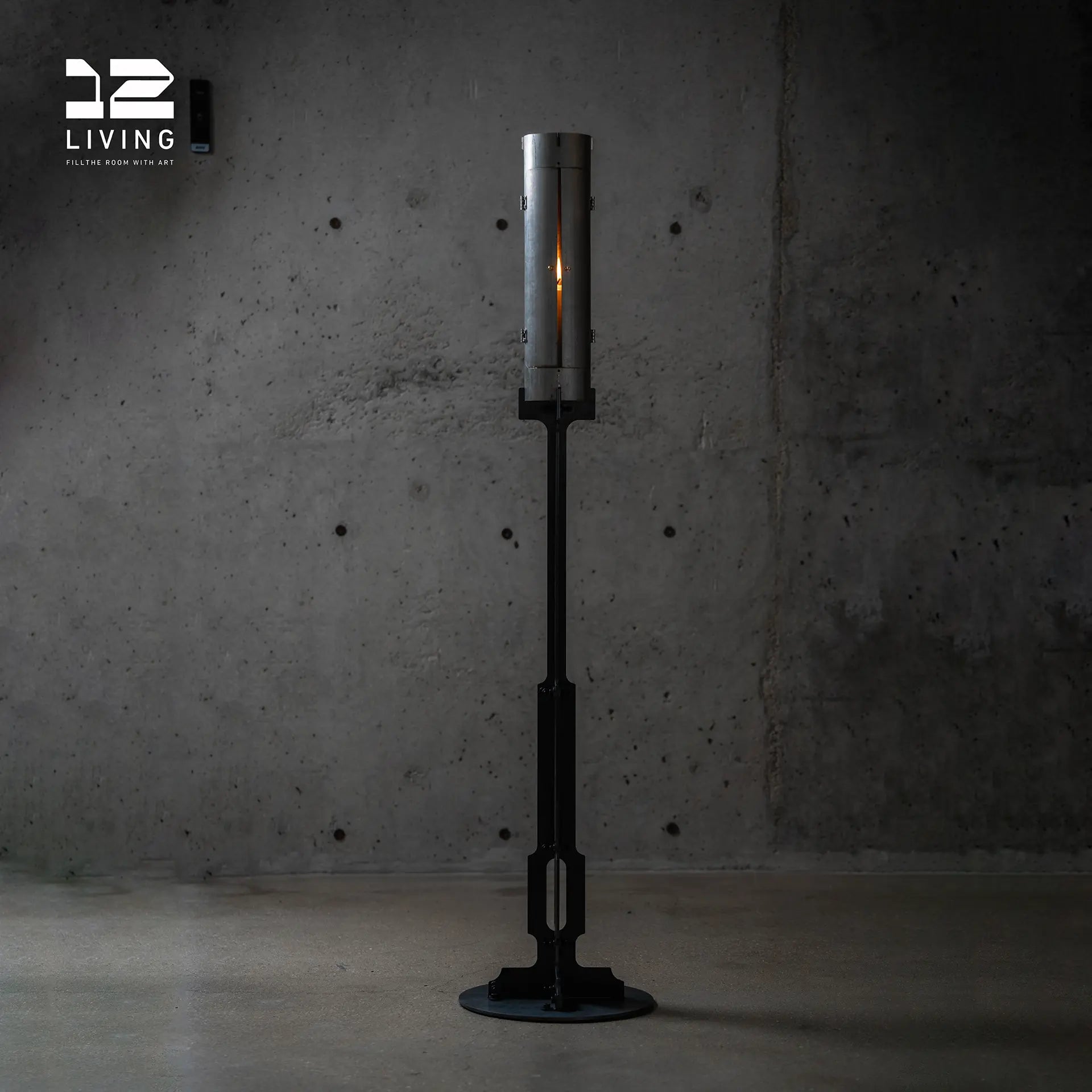 12living Tall Floor Candle Holder – Decorative Metal Candlestick Stand for Living Room or Entryway