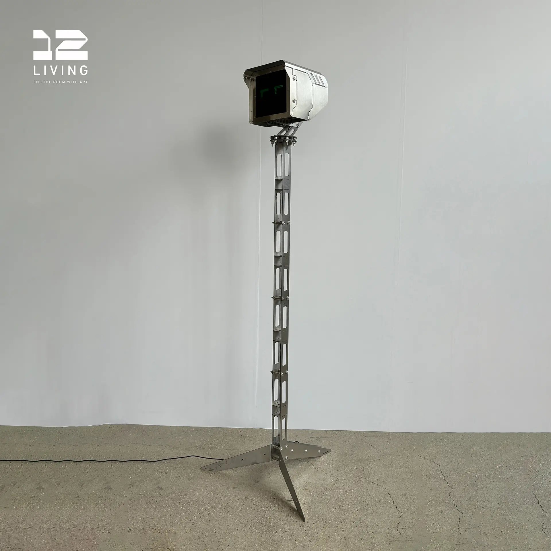 12living Sentinel Smart Stainless Steel Sculpture – LED Display with Text & Emojis, App Controlled