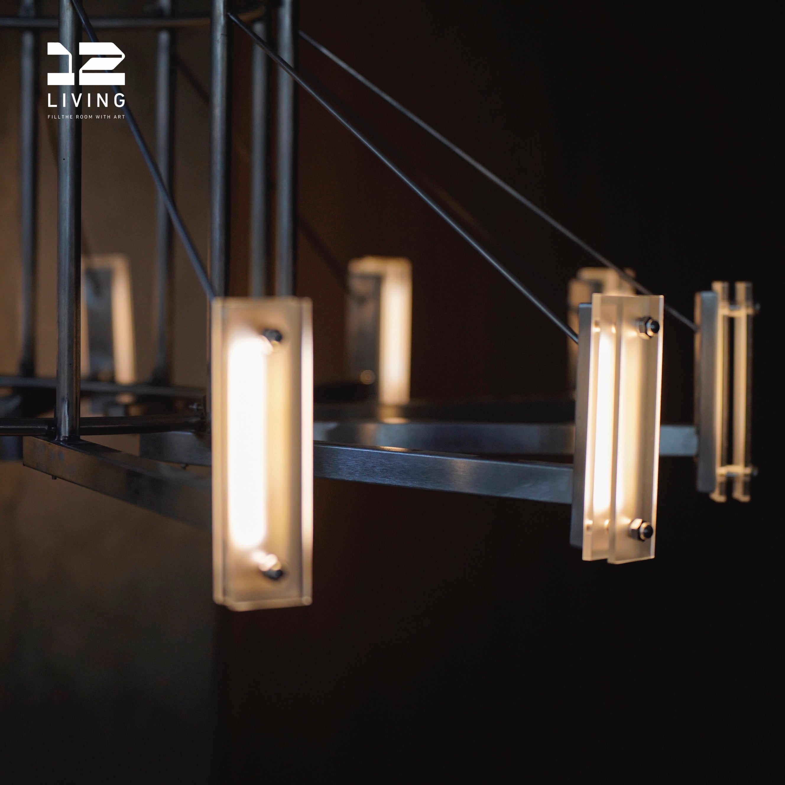 12living Industrial Pendant Light – Brushed Stainless Steel Hanging Lamp for Kitchen, Dining Room, Loft & Bar