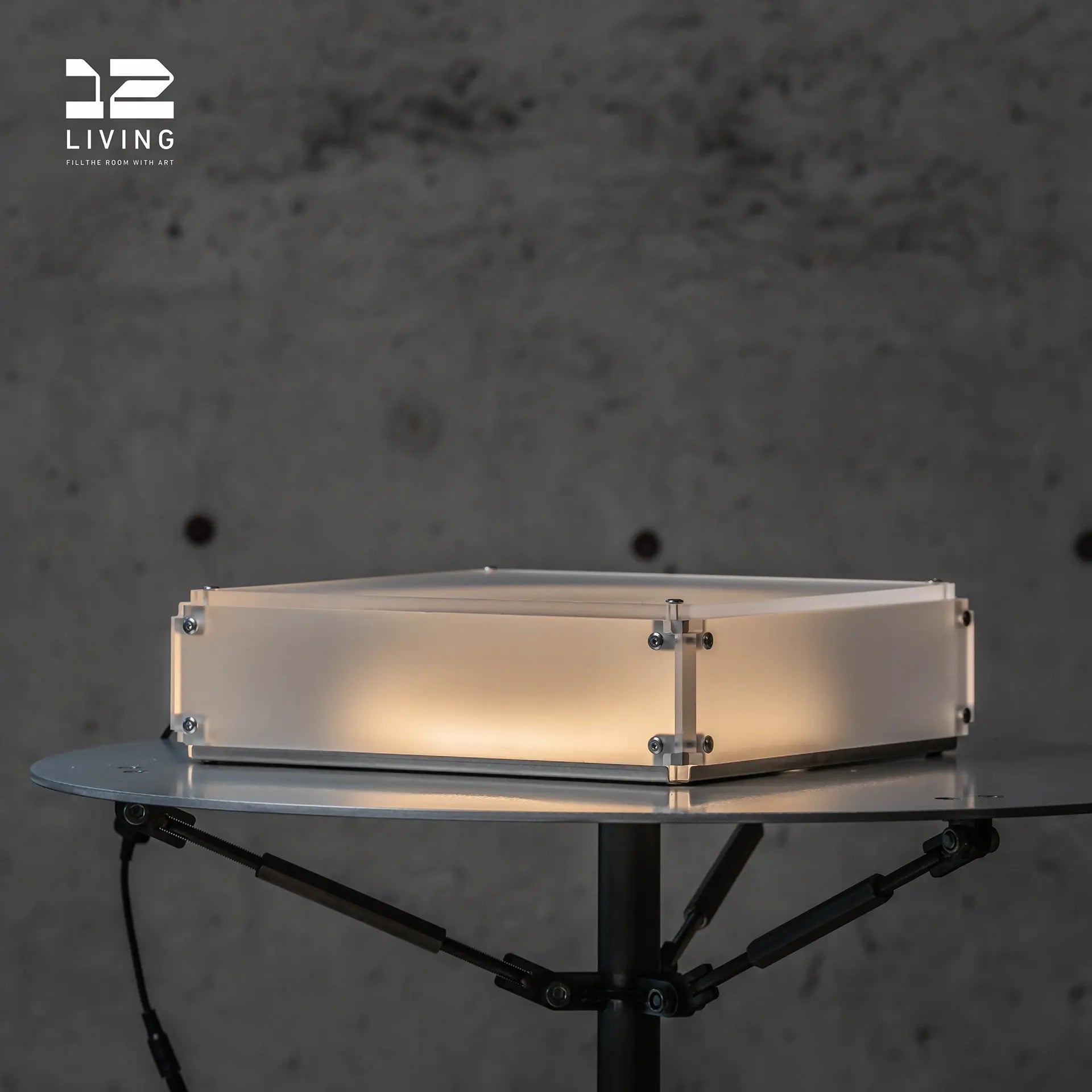 12living Modern Bedroom LED Floor Lamp - 8mm Double - Sided Frosted Acrylic, 15W