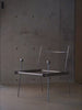12living Modern Italian Vegetable - Tanned Leather Chair with 304 Textured Stainless Steel Frame